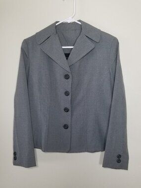 Vise Versa Gray Jacket/Blazer Size: Small